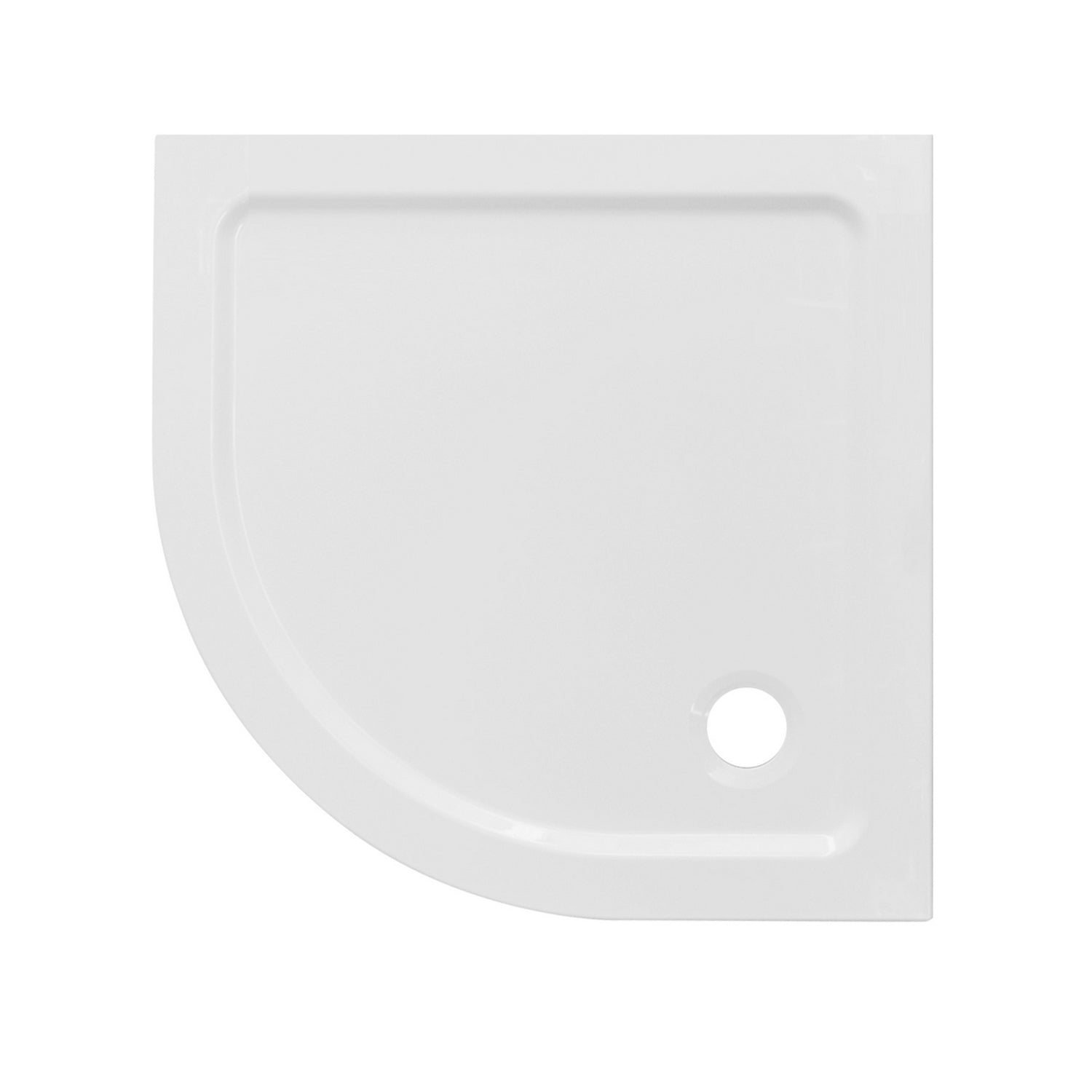Piatto doccia angolare cm 80x80 in tecnopolimero strutturale Mr Plate