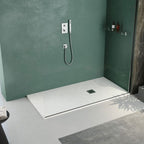 Piatto doccia rettangolare 70X90 in marmoresina bianco modello Infinity Stone H 2