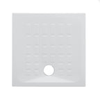 Piatto doccia antiscivolo ceramica bianca lucida Cube 80x80 altezza 4 cm