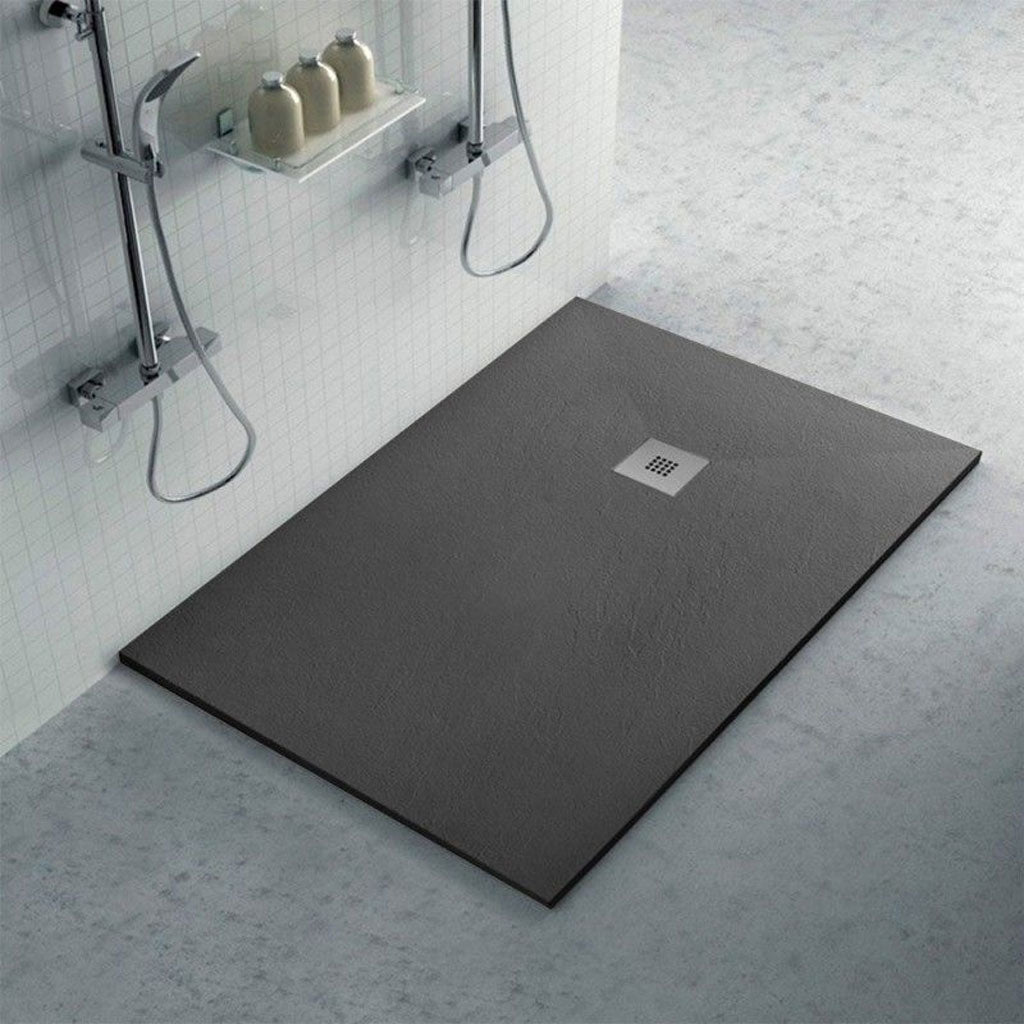 Piatto doccia rettangolare 70x100 in marmoresina Grafite DocciaGO modello Infinity Stone H 2