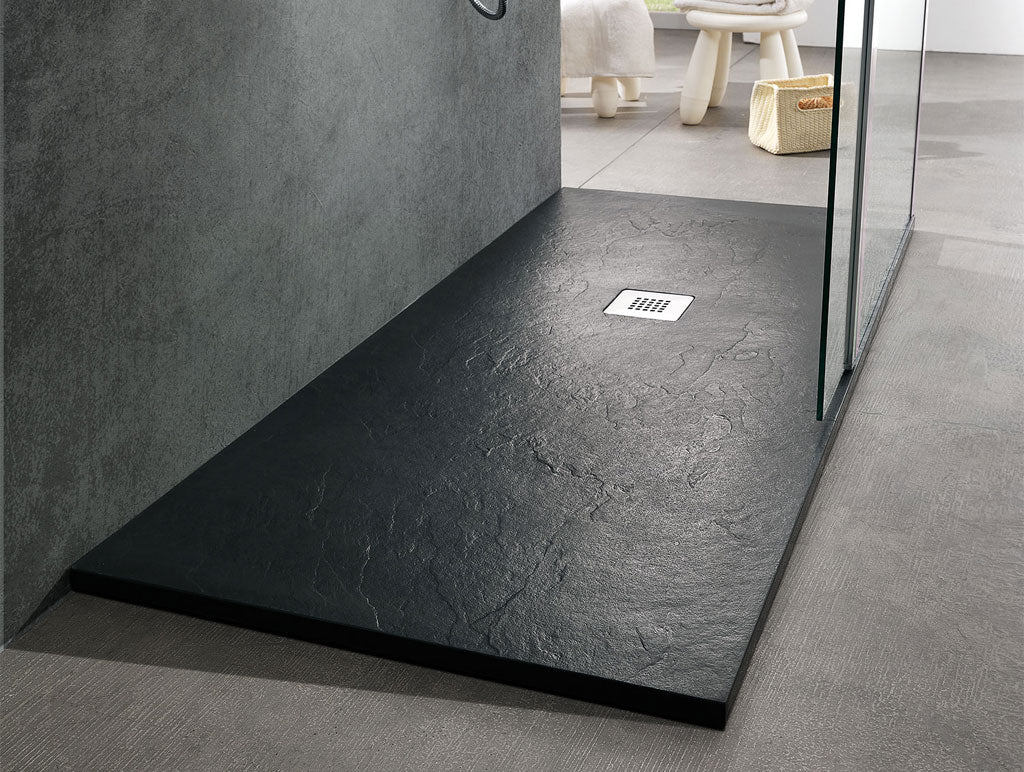 Piatto doccia rettangolare 70x100 in marmoresina Grafite DocciaGO modello Infinity Stone H 2