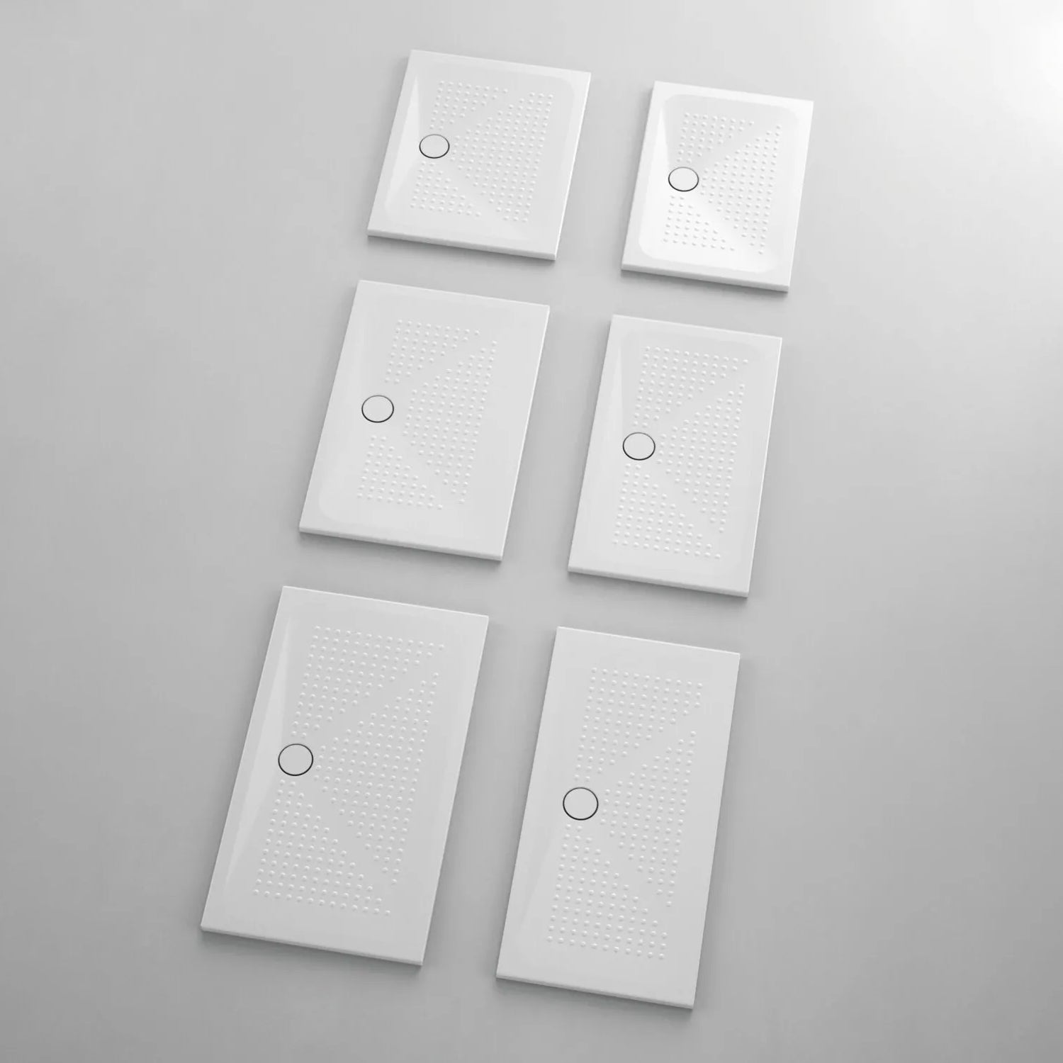 Piatto doccia in ceramica 80x80cm Azzurra serie Relax - Bianco lucido