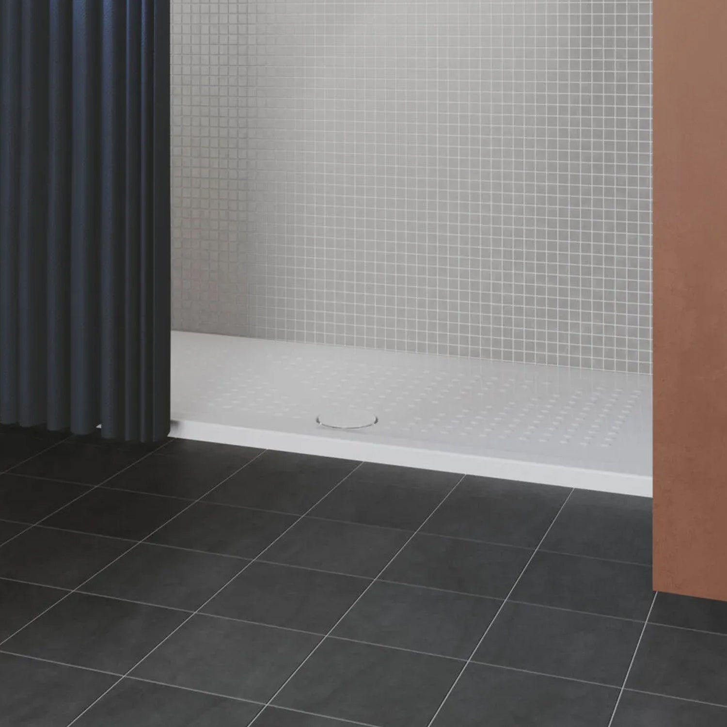 Piatto doccia in ceramica 80x80cm Azzurra serie Relax - Bianco lucido