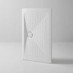Piatto doccia in ceramica 80x80cm Azzurra serie Relax - Bianco lucido