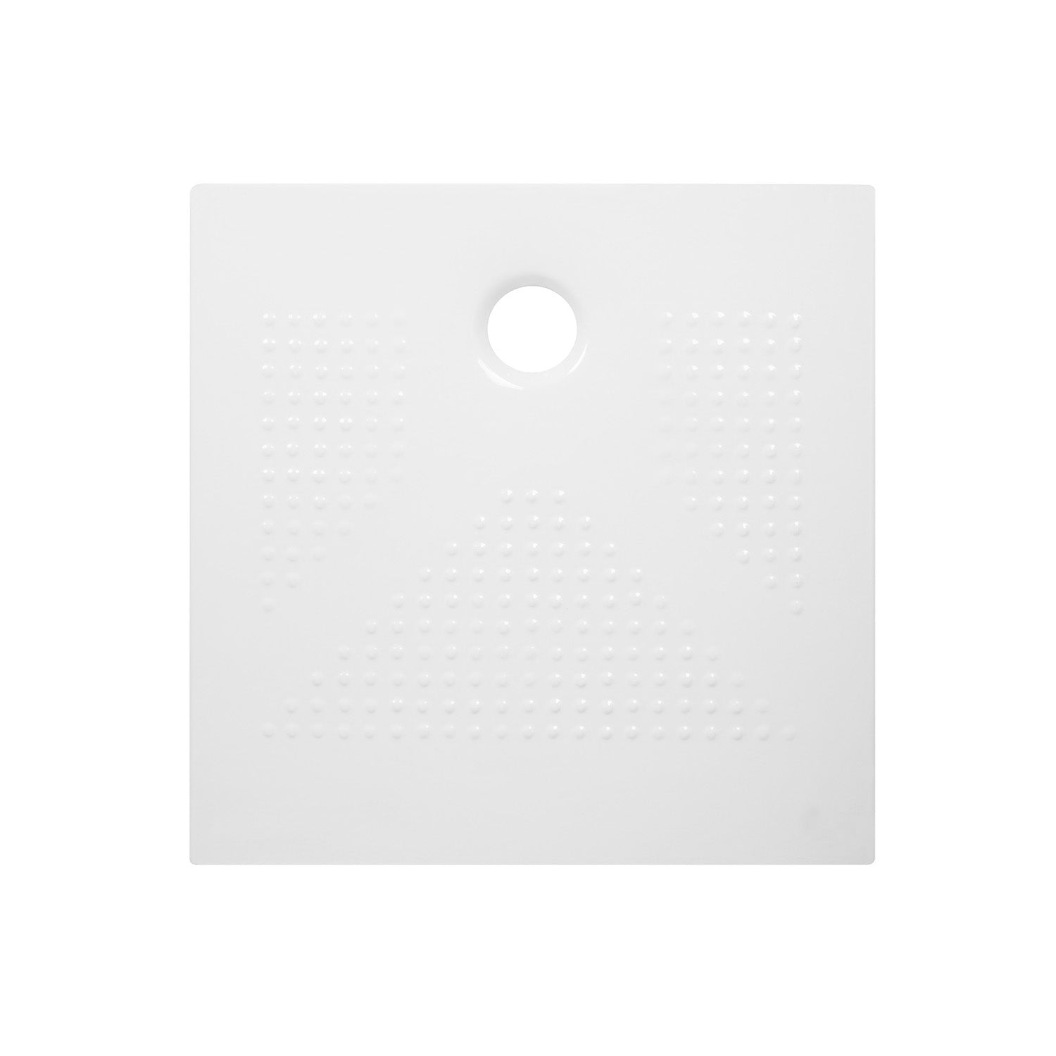 Piatto doccia quadrato cm 80x80 in ceramica bianca spessore cm 3