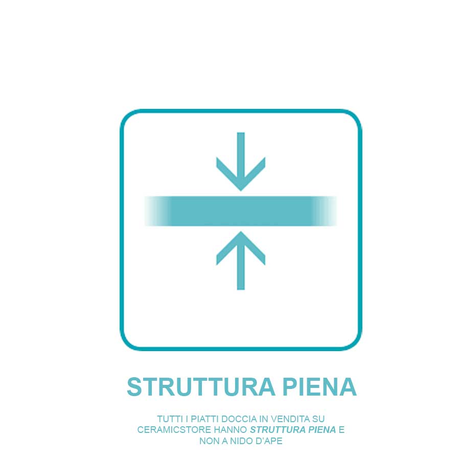 Piatto Doccia quadrato filopavimento 70x70 bianco in resina effetto pietra Emoji riducibile