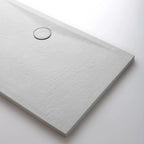 Piatto doccia quadrato in ceramica effetto pietra modello Pietraceramica 80x80 cm - Bianco Gesso