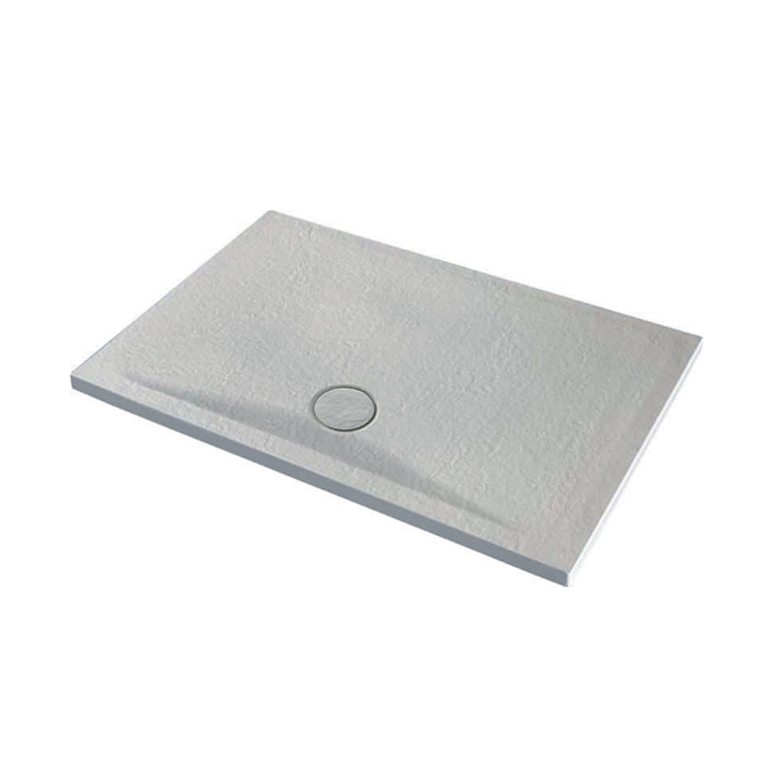 Piatto doccia quadrato in ceramica effetto pietra modello Pietraceramica 90x90 cm - Bianco Gesso