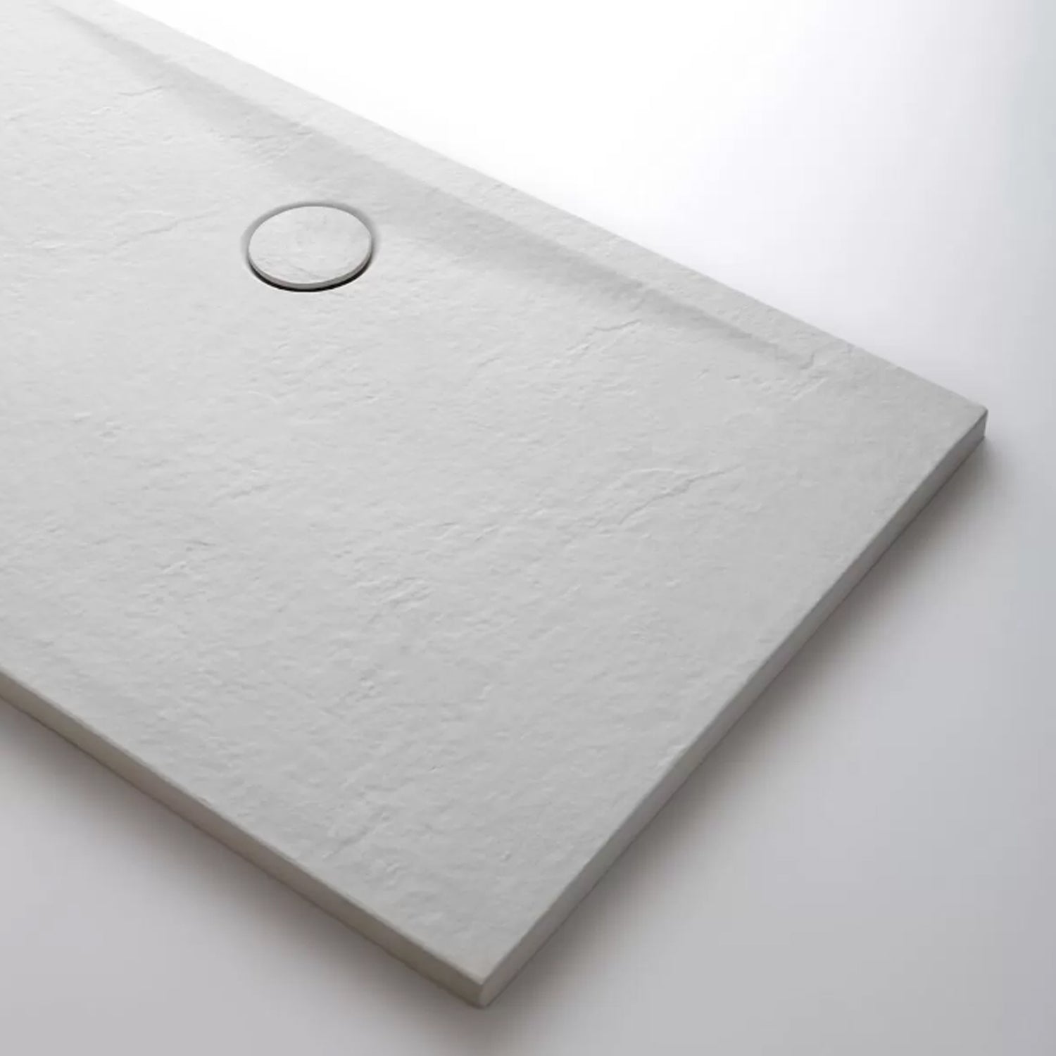 Piatto doccia quadrato in ceramica effetto pietra modello Pietraceramica 90x90 cm - Bianco Gesso