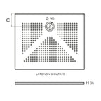 Piatto doccia in ceramica rettangolare DocciaGo 80x120 cm - Bianco lucido