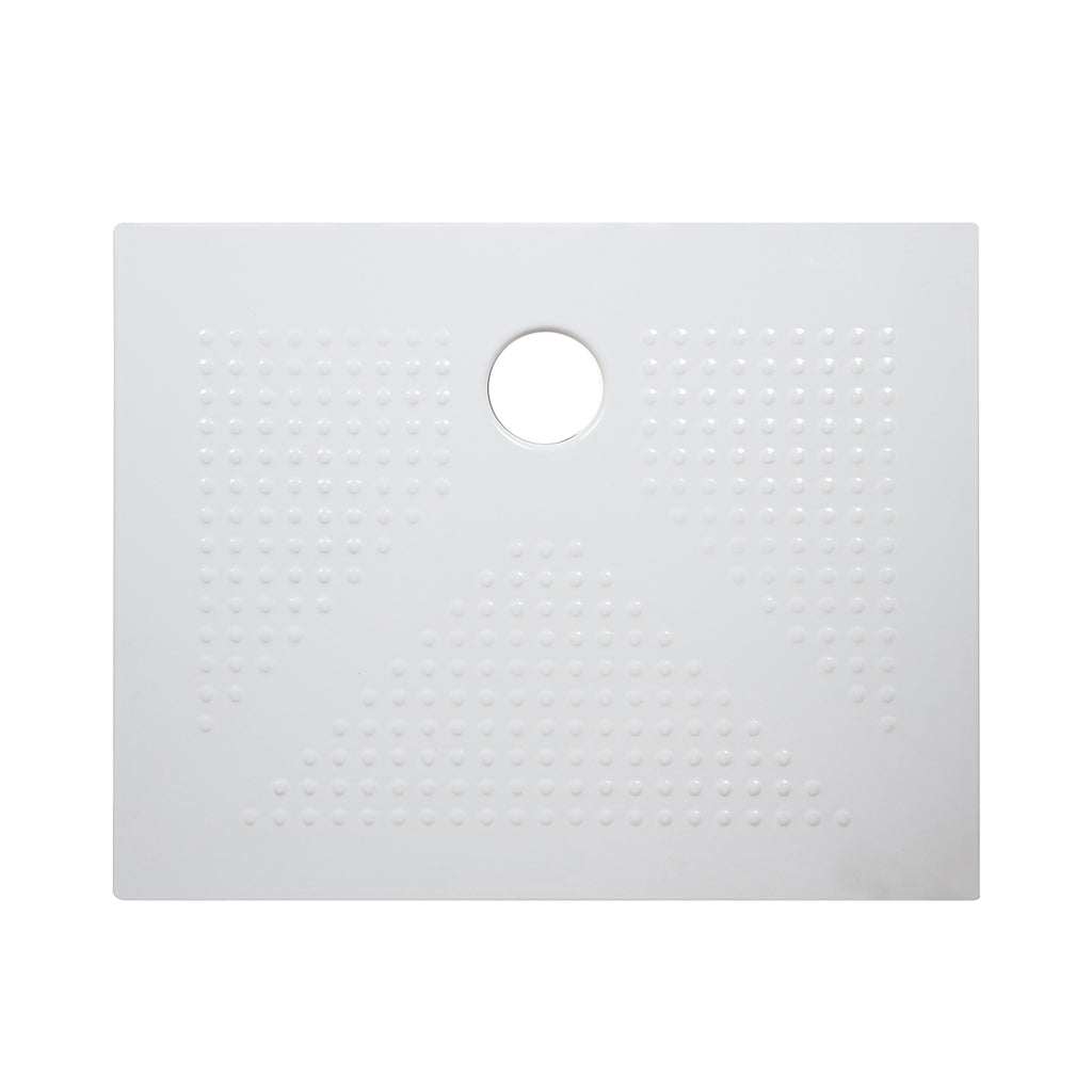 Piatto doccia in ceramica rettangolare DocciaGo 80x120 cm - Bianco opaco