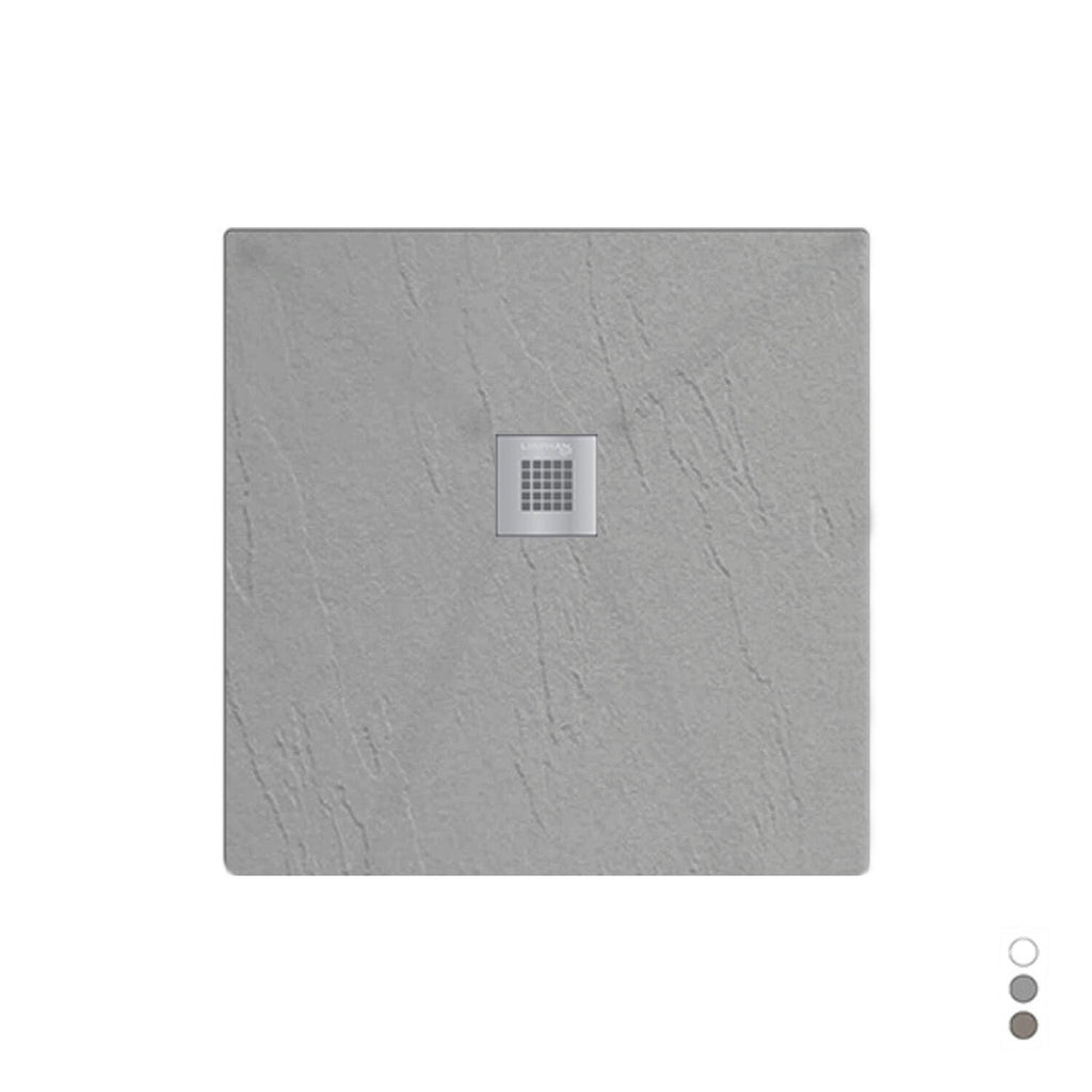 Piatto doccia in mineralmarmo modello Estasi 80x80 cm cemento