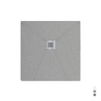 Piatto doccia in mineralmarmo modello Estasi 80x80 cm cemento
