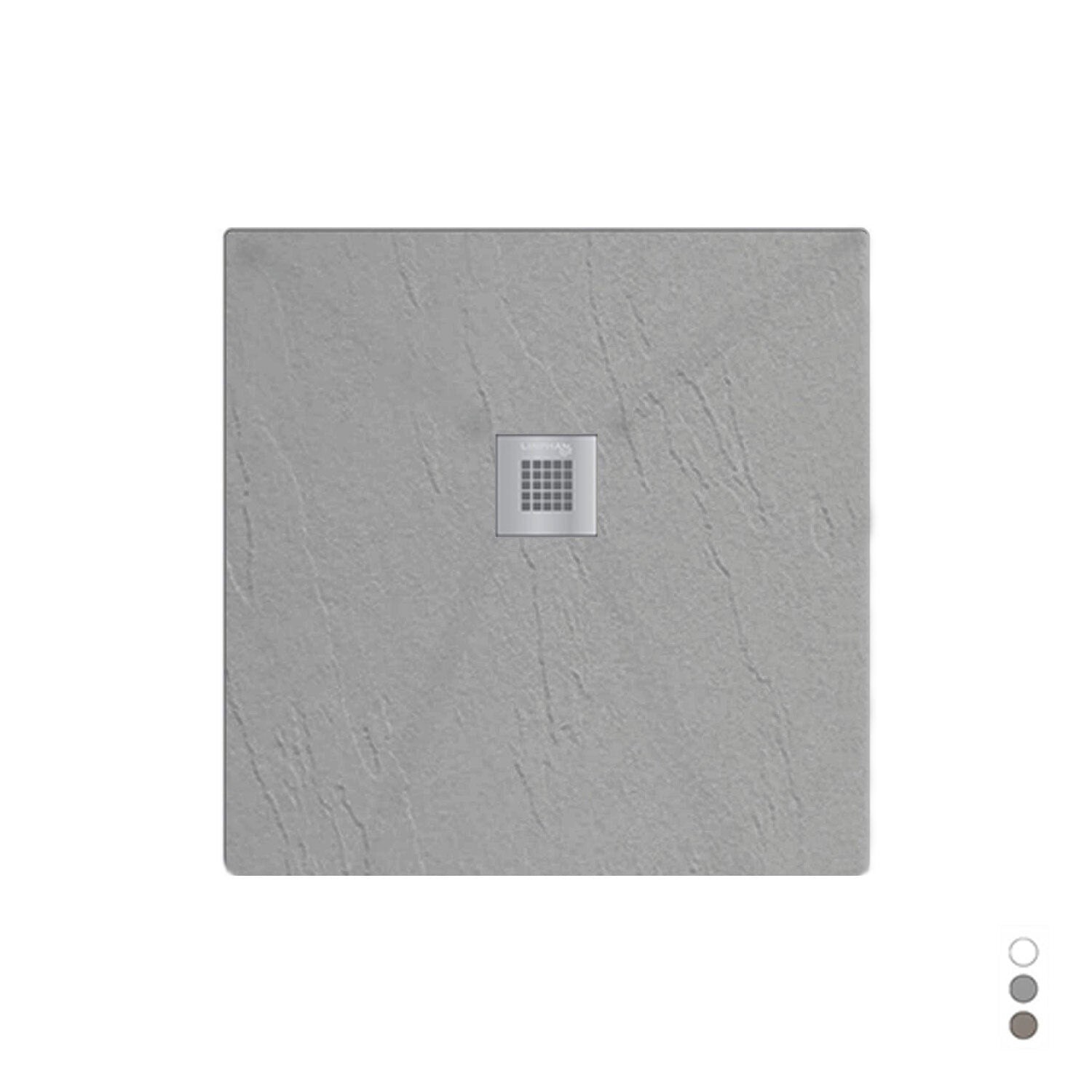 Piatto doccia in mineralmarmo modello Estasi 80x80 cm cemento