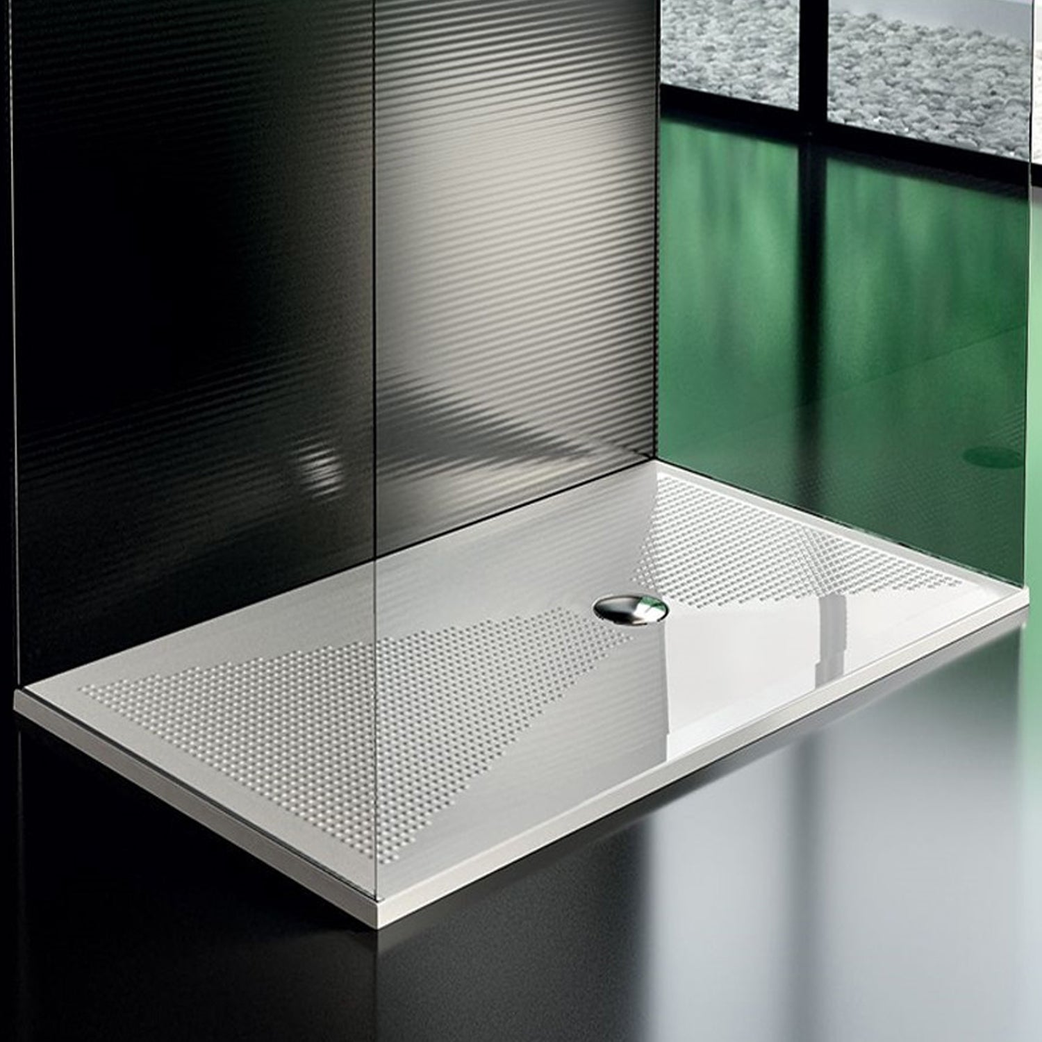 Piatto doccia in ceramica cm 80x80 h3 modello Up di Althea - Bianco Lucido