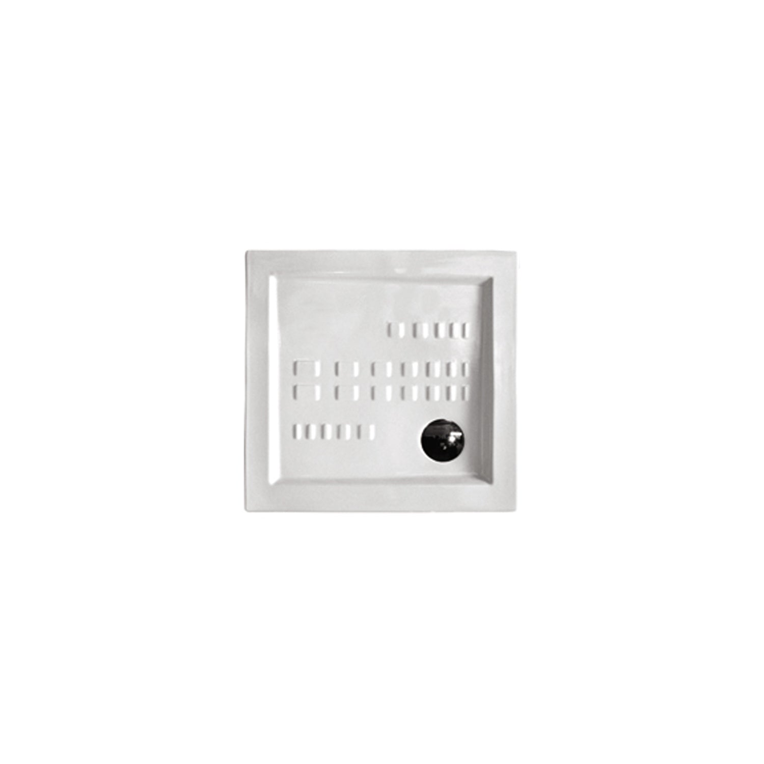 Piatto doccia quadrato Althea Ito cm 90x90 ceramica bianca foro diametro cm 8