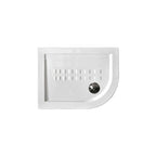 Piatto doccia angolare Althea Ito cm 90x72 ceramica bianca foro diametro cm 8