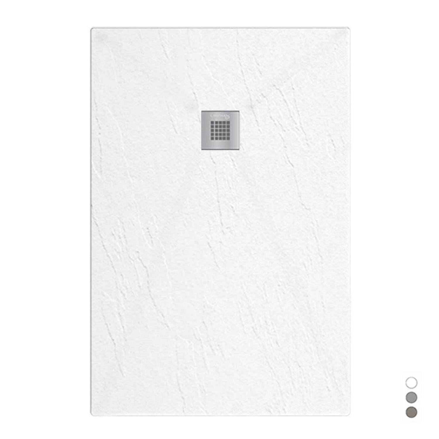 Piatto doccia in mineralmarmo modello Estasi 80x90 cm bianco
