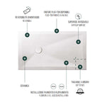 Piatto doccia in ceramica cm 70x120 h3 modello JÃ² di Althea - Bianco Opaco