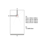 Piatto doccia in resina modello Plus 100X120cm crema ardesia