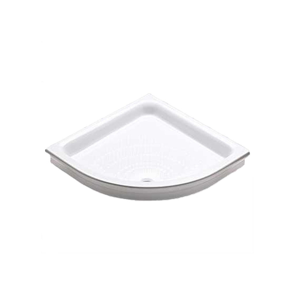 Piatto doccia angolare DocciaGo 90x90 con foro piletta Ã˜ 60 - Bianco