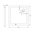 Piatto doccia quadrato DocciaGo 80x80 cm - Bianco