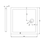 Piatto doccia quadrato DocciaGo 90x90 cm - Bianco