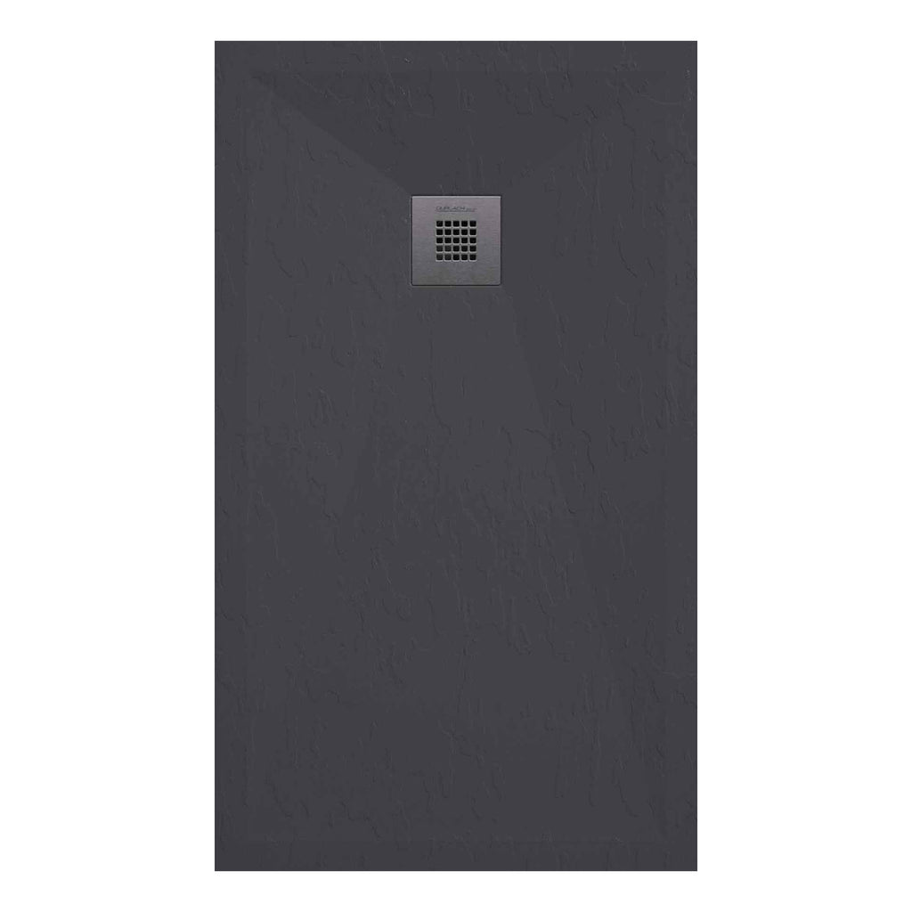 Piatto doccia in resina modello Plus 100x100cm antracite ardesia