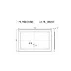 Piatto doccia rettangolare cm 76x120 in tecnopolimero strutturale Mr Plate