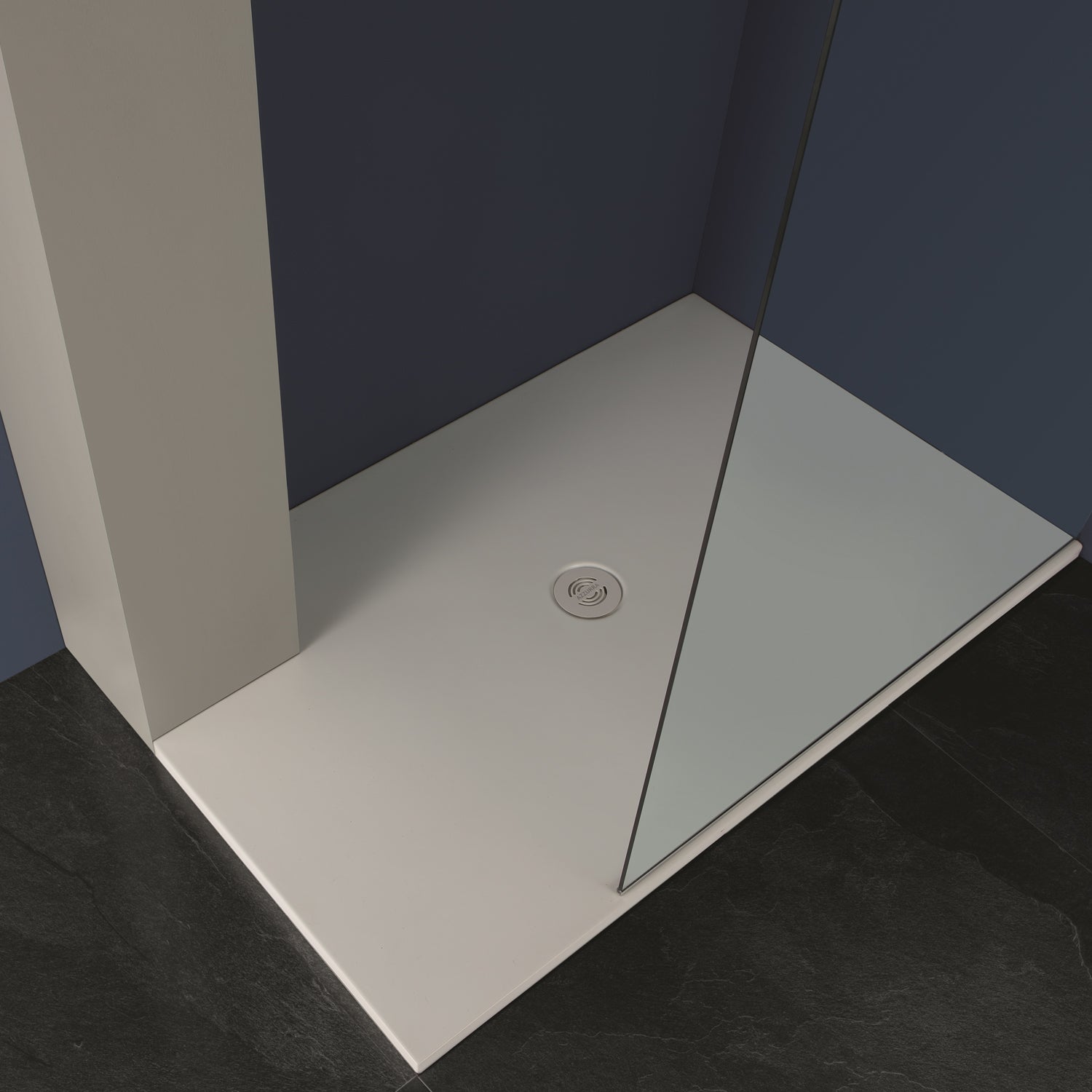 Piatto doccia quadrato in ceramica modello SoloDue cm 80x80 bianco cotone