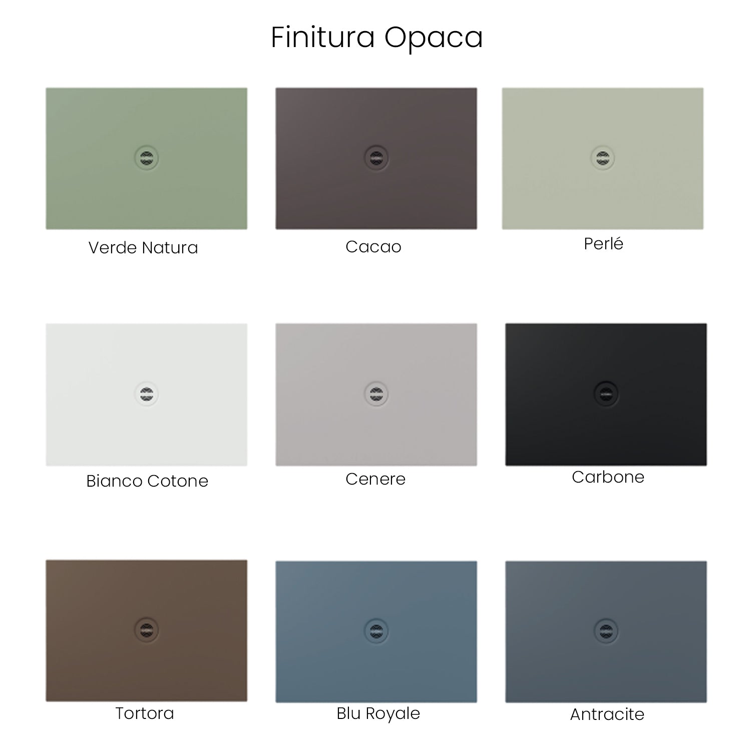 Piatto doccia quadrato in ceramica modello SoloDue cm 80x80 nero lucido
