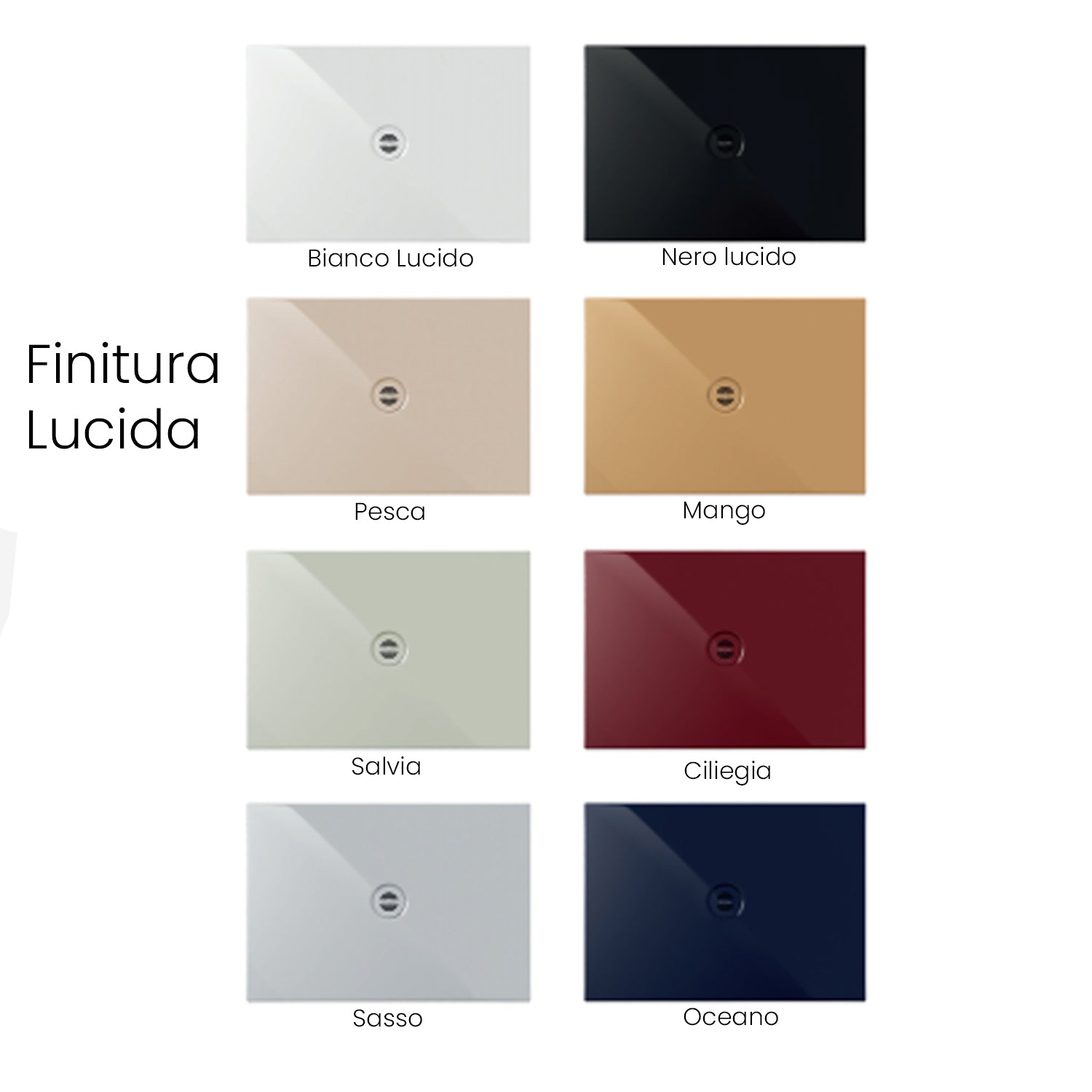 Piatto doccia quadrato in ceramica modello SoloDue cm 80x80 nero lucido