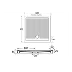 Piatto Doccia in ceramica quadrato 80X80 Francy alto 6