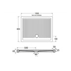 Piatto Doccia in ceramica rettangolare 80X100 Francy alto 6