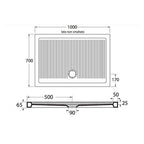 Piatto Doccia in ceramica rettangolare 70X100 Francy alto 6