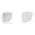 Piatto doccia angolare Galassia in ceramica 80x80 cm - Bianco