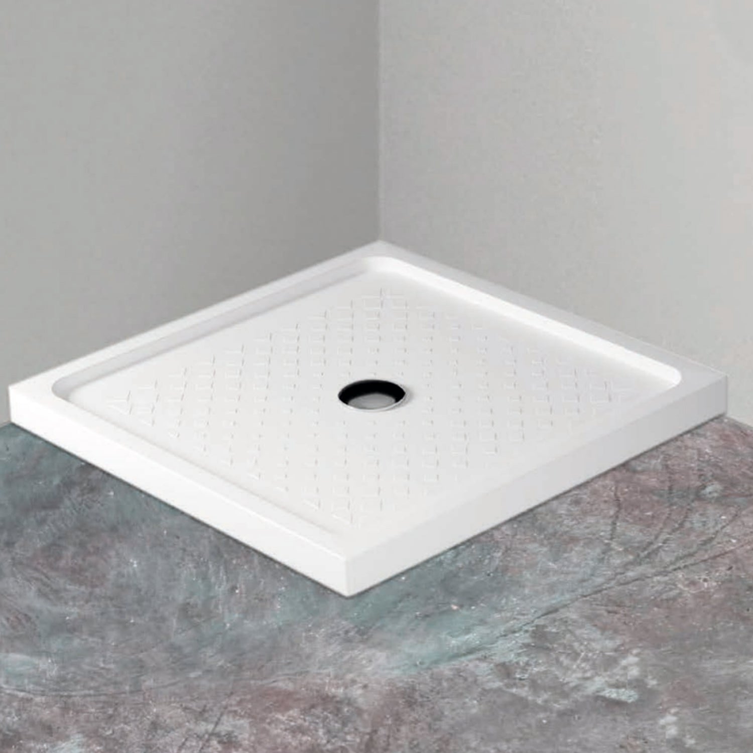 Piatto doccia quadrato Galassia in ceramica 80x80 cm - Bianco