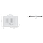 Piatto doccia rettangolare Galassia in ceramica 70x100 cm - Bianco