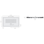 Piatto doccia rettangolare Galassia in ceramica 70x120 cm - Bianco
