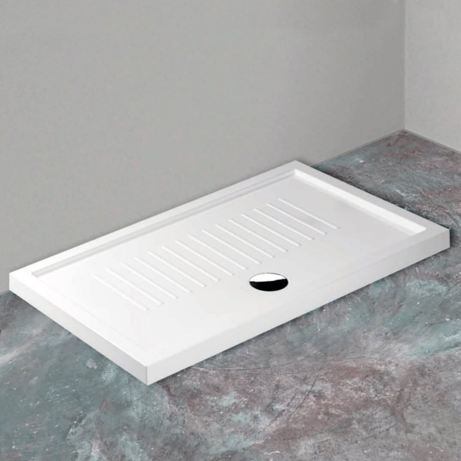 Piatto doccia rettangolare Galassia in ceramica 72x90 cm - Bianco