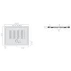 Piatto doccia rettangolare Galassia in ceramica 80x100 cm - Bianco