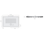 Piatto doccia rettangolare Galassia in ceramica 80x120 cm - Bianco