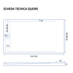 Piatto doccia in gel coat Spirit con griglia in tinta cm 70x100 Bianco Segnale