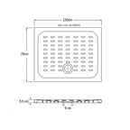 Piatto doccia in ceramica Ellisse 70x120cm Made in Italy