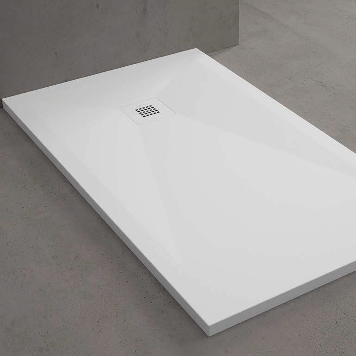 Piatto doccia in marmoresina Plus 80x80cm bianco granito