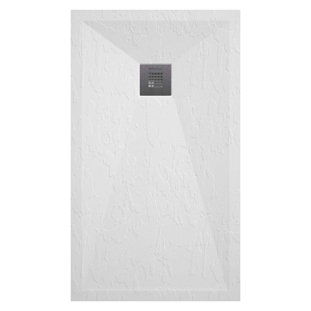 Piatto doccia in marmoresina Plus 80x80cm bianco granito