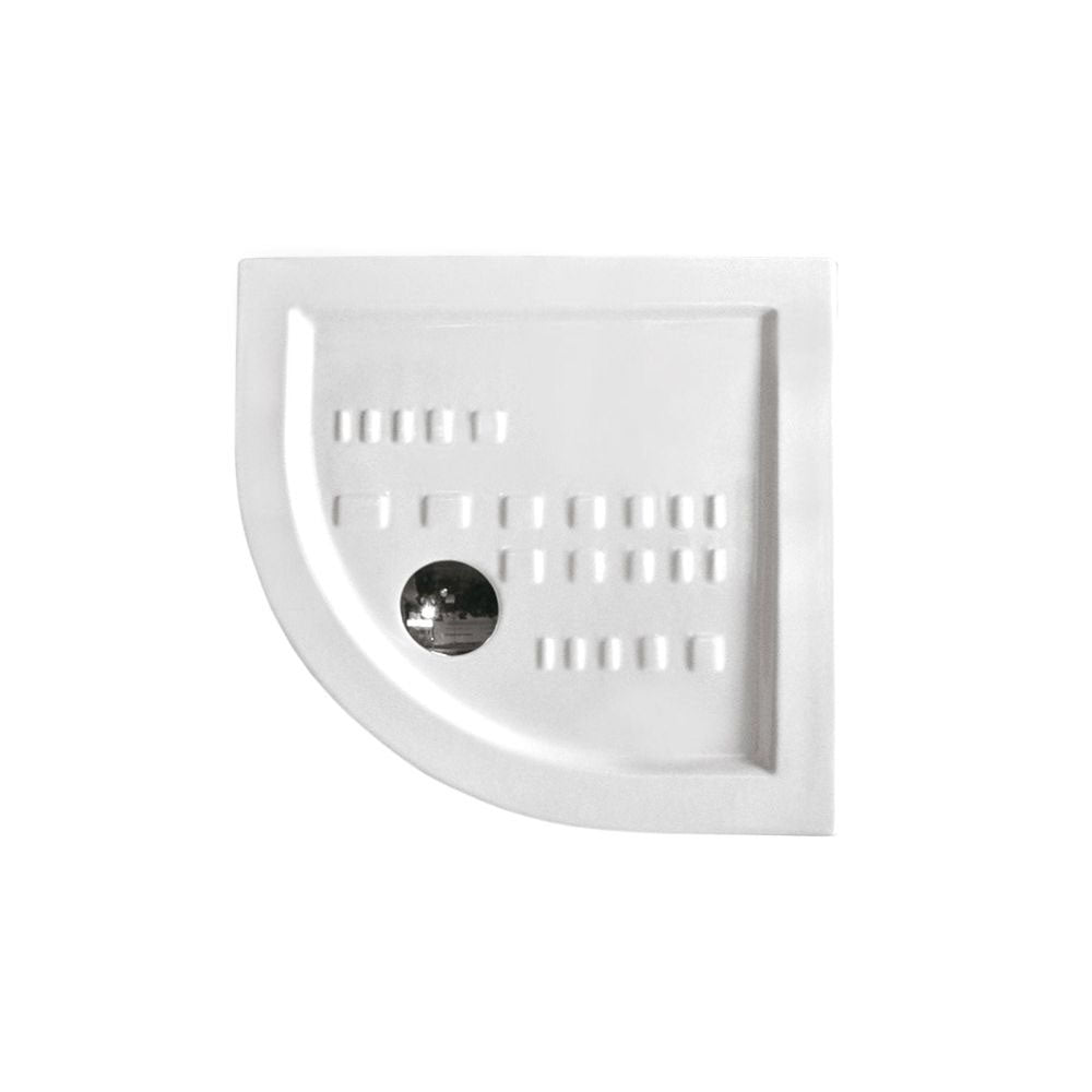 Piatto doccia angolare Althea Ito  cm 80x80 ceramica bianca foro diametro cm 8