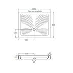 Piatto doccia in ceramica Stella 80x100cm Made in Italy