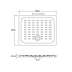 Piatto doccia in ceramica Ellisse 80x100cm Made in Italy