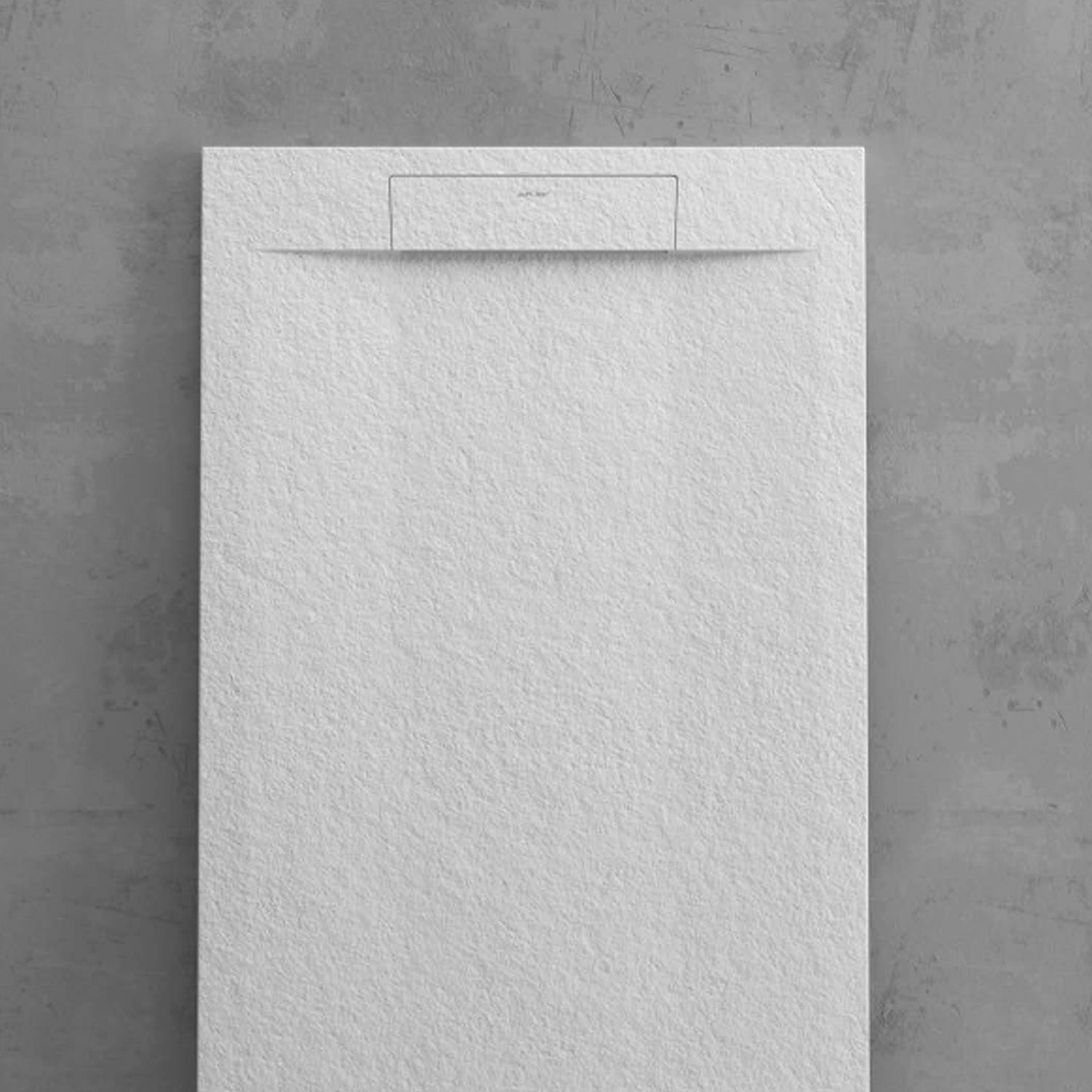 Piatto doccia in marmoresina Titano 70x100cm bianco opaco effetto pietra